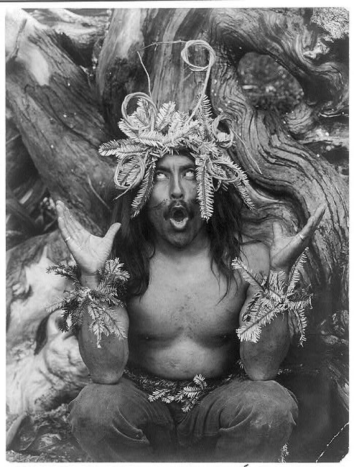 Shaman Posing After Woodland Ritual