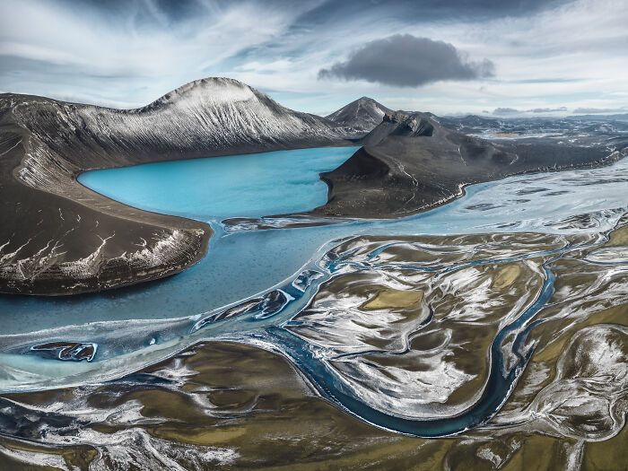 “Turquoise Volcano Lake” By Juan Lopez