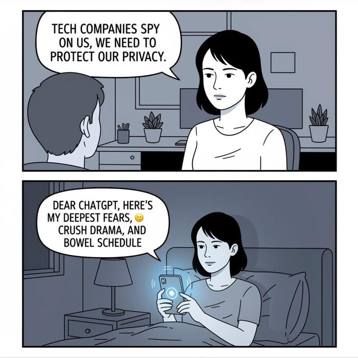 People Cry About Data Privacy Then Spill Their Souls to an AI at Night