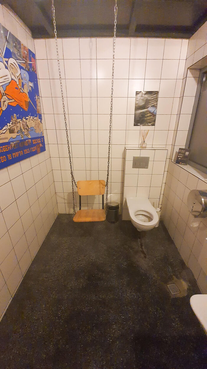 There’s a Swing in This Bar Bathroom. Why? No Idea!