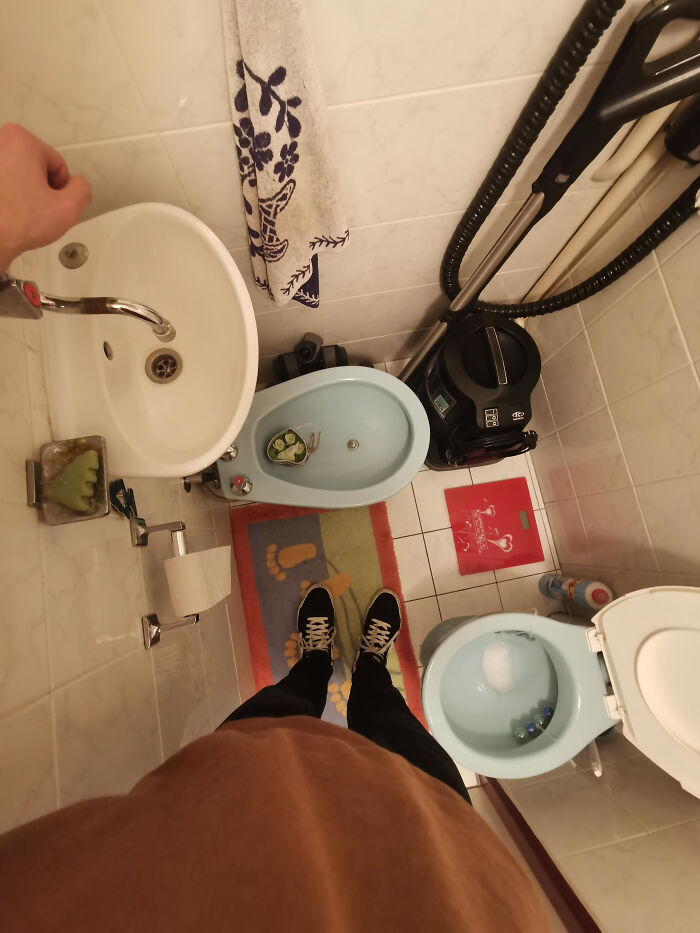 The Tiniest Bathroom Ever—with Everything You Don’t Actually Need