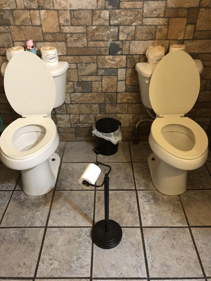 Buddy Bathroom With Buddy Toilet Paper Holders And No Doors
