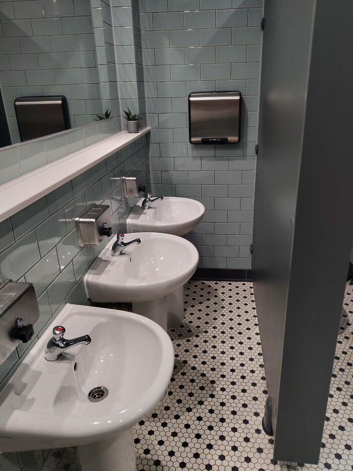 This Local Mall Bathroom Has Only One Working Hand Dryer. Sad!