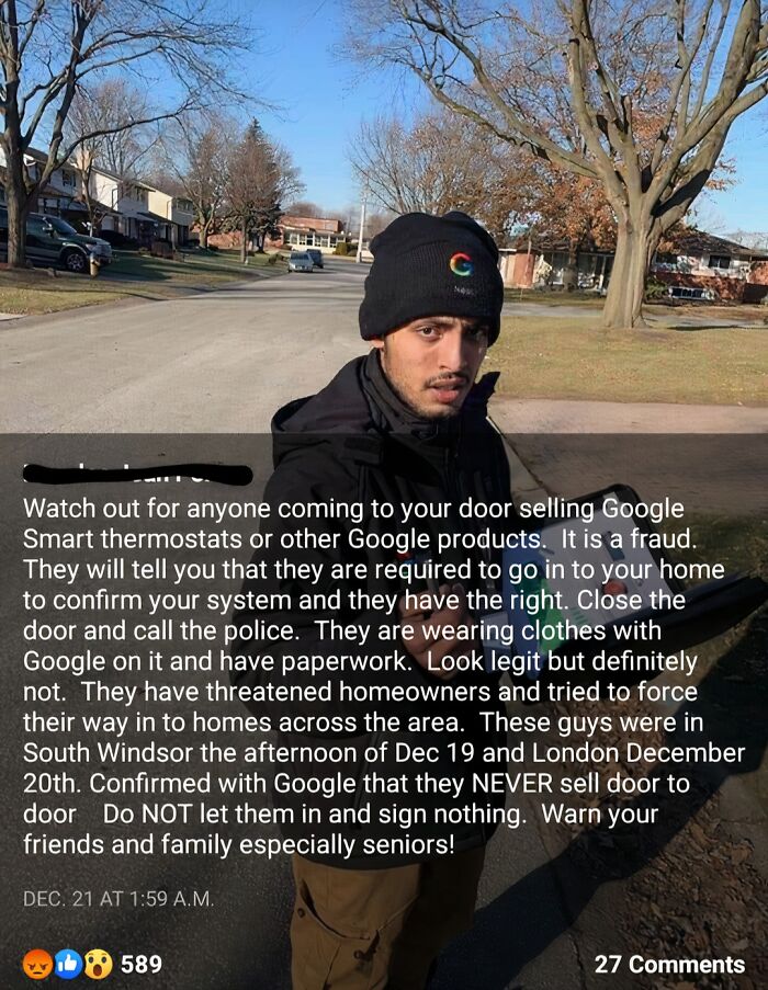 Pretending To Be A Google Salesperson To Crash People’s Homes? Bold Move