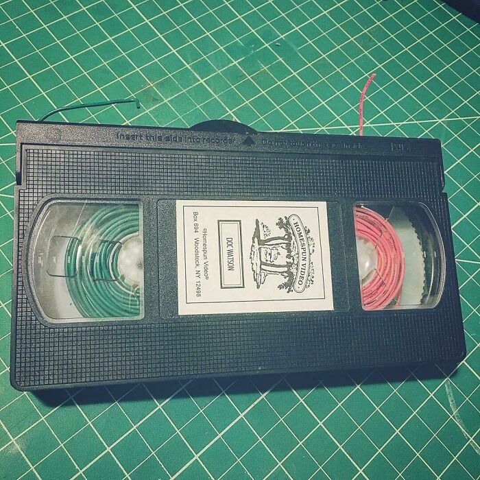 VHS Tape Gets a Cool New Gig as Wire Dispenser
