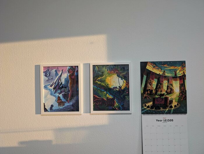 Recycled Calendar Art? Fancy Wall Decor!