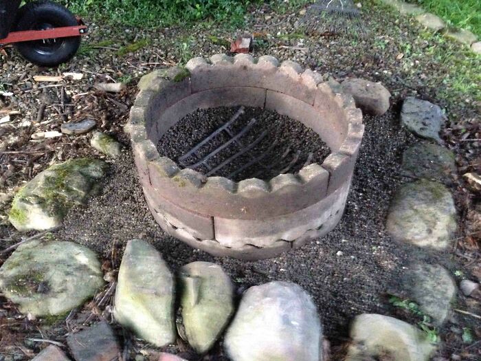 Garden Edging Goes Up in Flames. By That We Mean Cool Firepit!