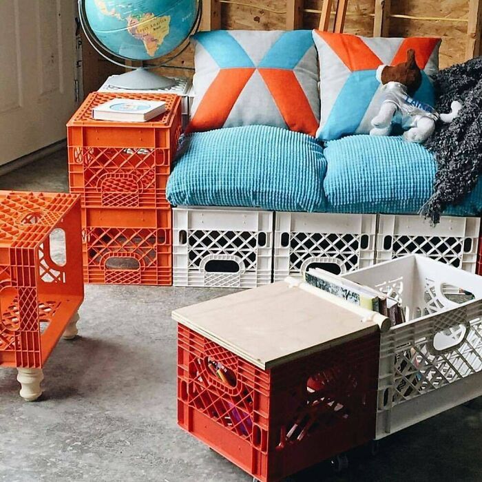 Milk Crate Furniture Is The Ultimate Lazy Hack