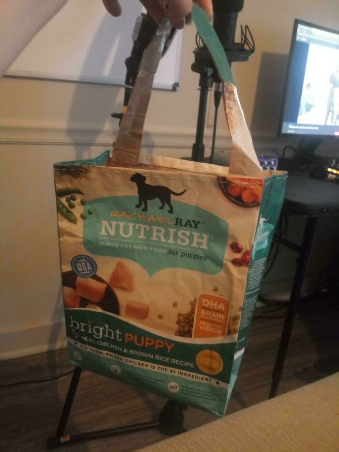 Dog Food Bag Gets Totally Reloaded as Grocery Bag