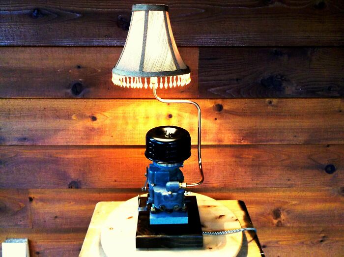 1950’s Carburetor Becomes Lamp & Night Light Masterpiece
