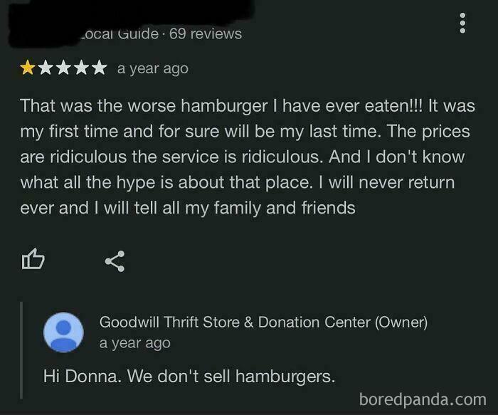 We Don't Sell Hamburgers