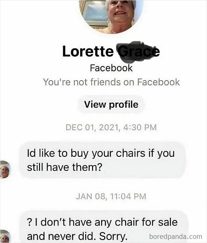 I Don’t Have Any Chair For Sale