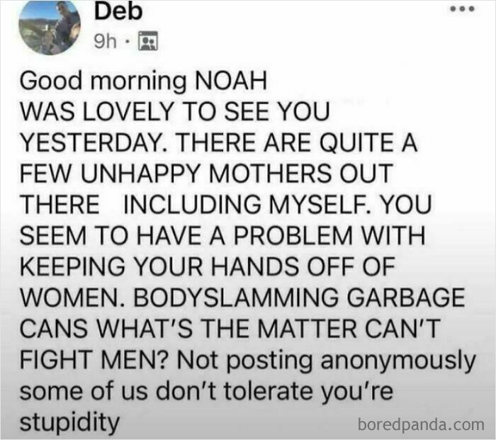 Bodyslamming Garbage Cans?