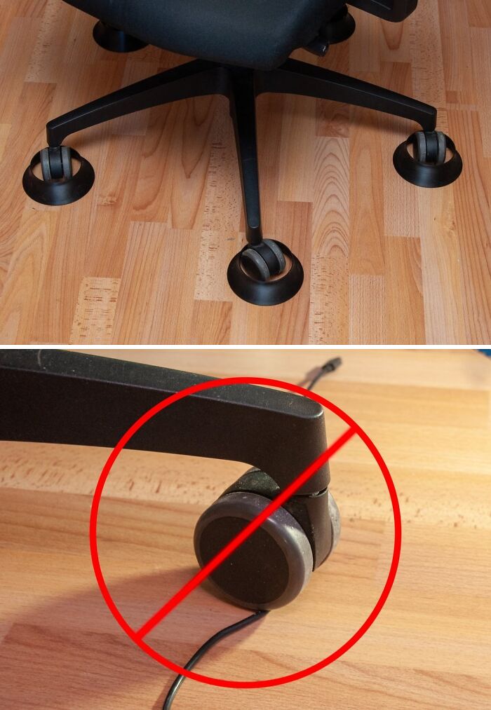 Office Chair Wheel Guards Save Cables And Pets