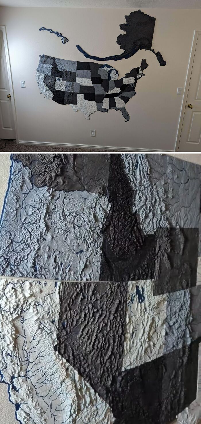 Finished My Giant USA Map, One State At A Time