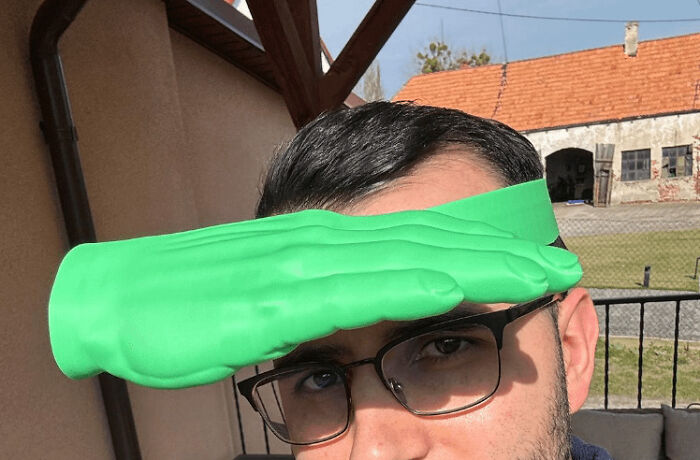 Peak Laziness: 3D Printed A Hand To Shade My Face
