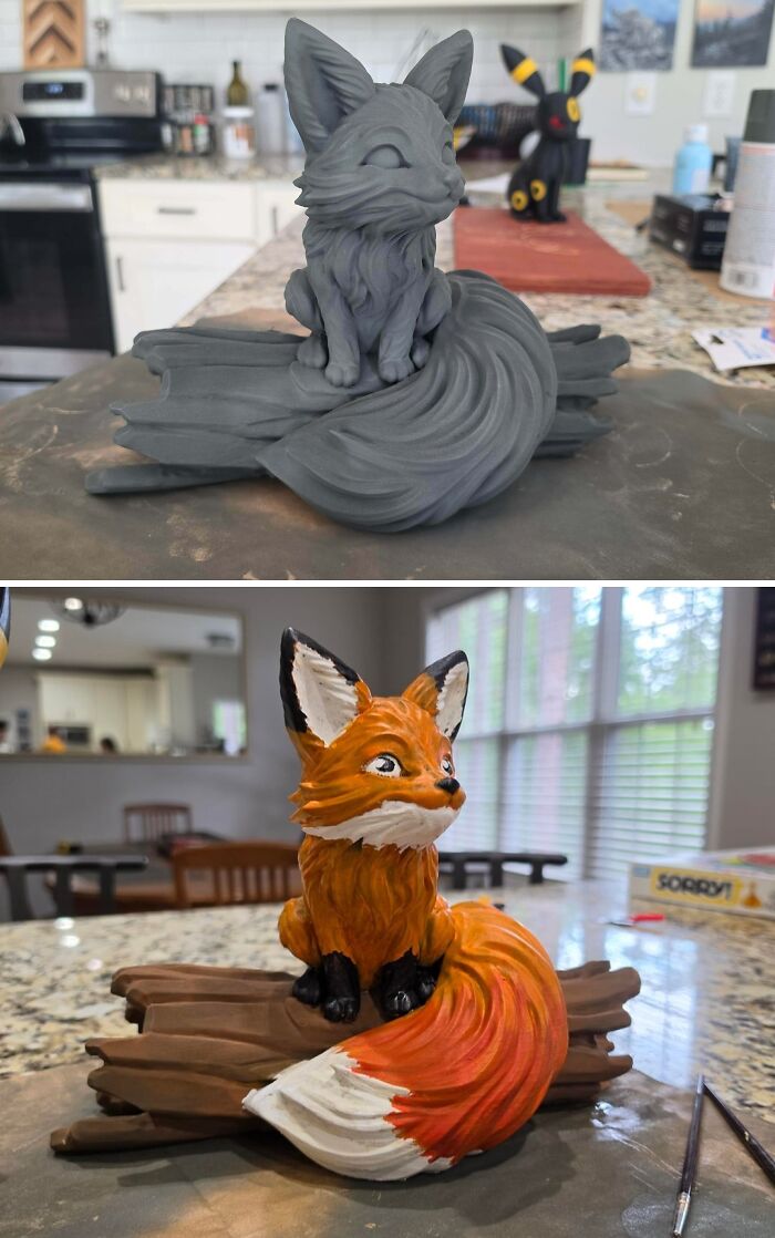 Painted A Fox With My Sister (And It’s Cute!)
