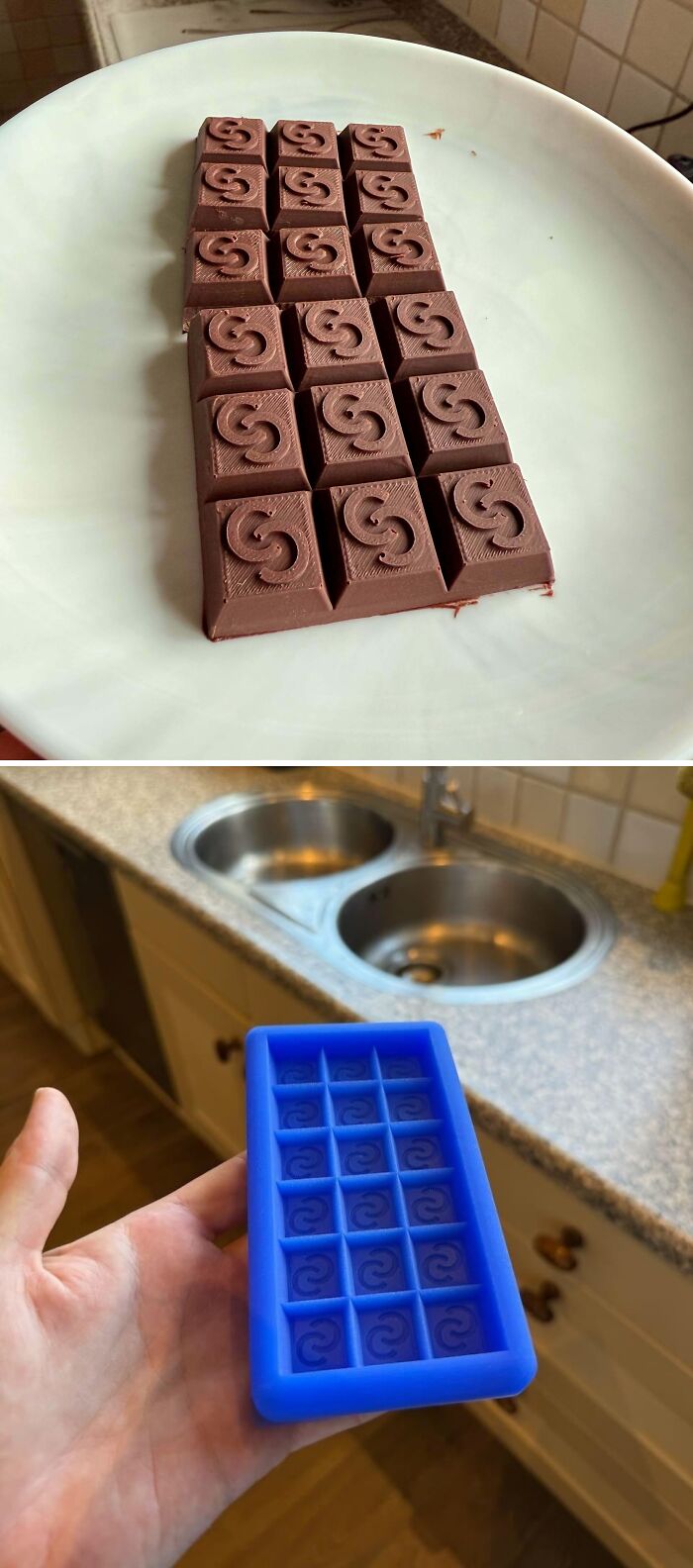 Chocolate Bar Mold, Food Safe And 3D Printed