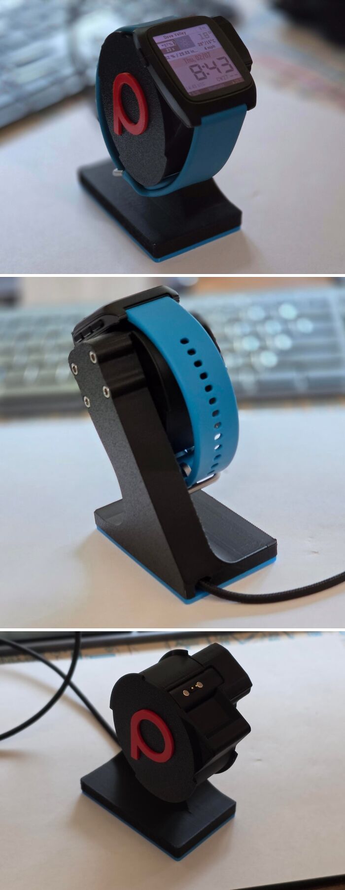 Charging Stand For Pebble Time 2 Adds Some Swag