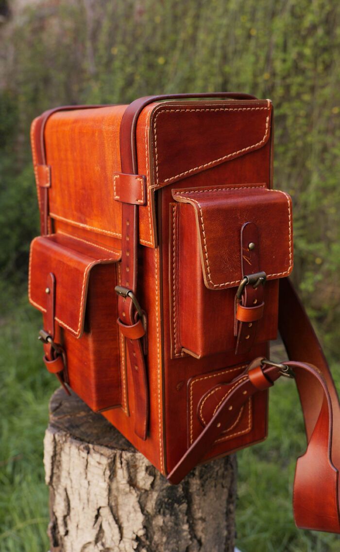 Leather Backpack Made From Dad’s Old Pattern