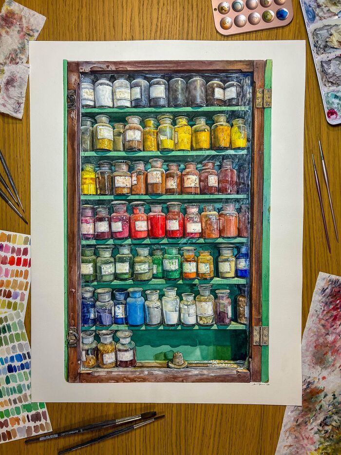 Watercolor Pigment Cabinet: 168 Hours Of Pure Dedication