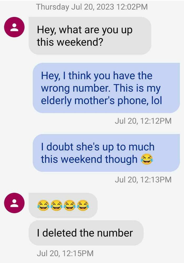 Mom’s Phone Got a Wrong Number Text Marathon
