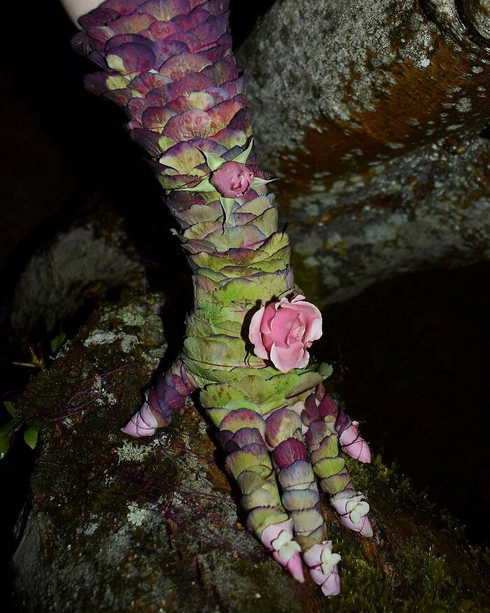 Meet the botanical artist making gloves with real flower petals and leaves—total nature goals!