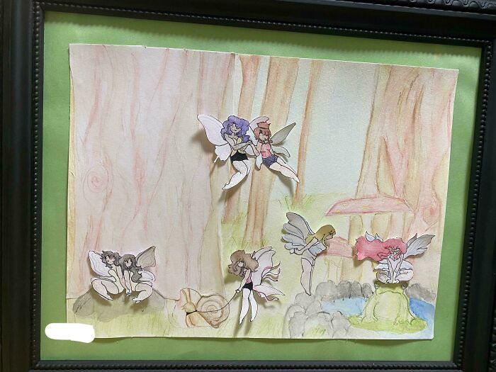 My 13-year-old daughter won an art contest with this amazing illustration. Proud parent moment!