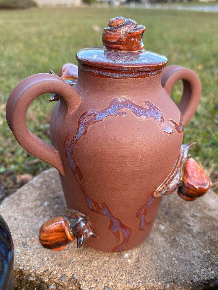 I’m a ceramicist obsessed with snails right now—just made this snail urn and it’s wild!