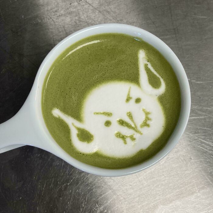 Thought you’d like this matcha art I did a while back. It’s zen, but with a twist.