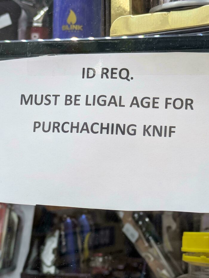 My Country Doesn't Even Have A Legal Age For Knife Purchases