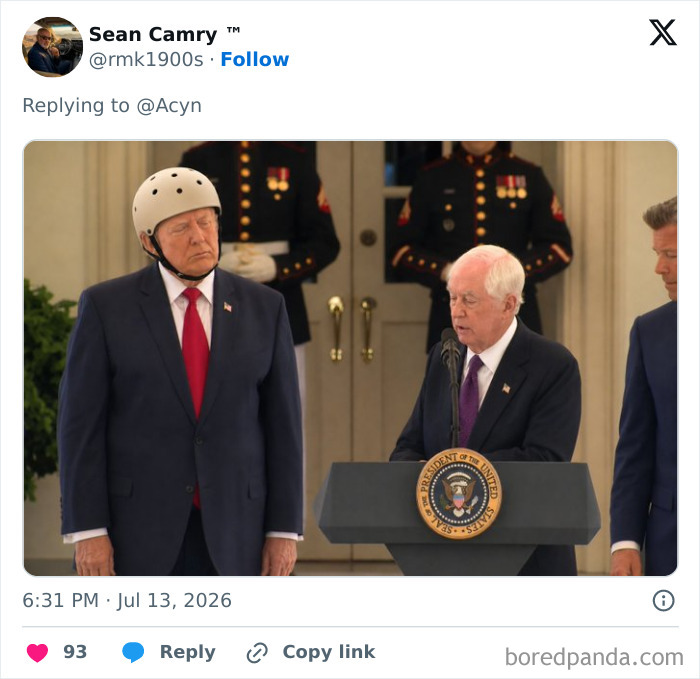 Wait Till You See The Wildest Reactions To Trump’s Fancy IndyCar Helmet