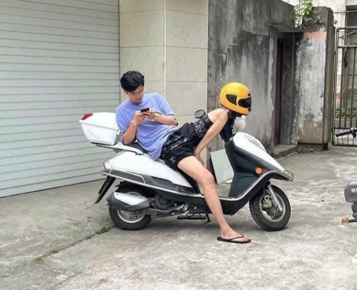 Just Chillin’ On A Motorbike