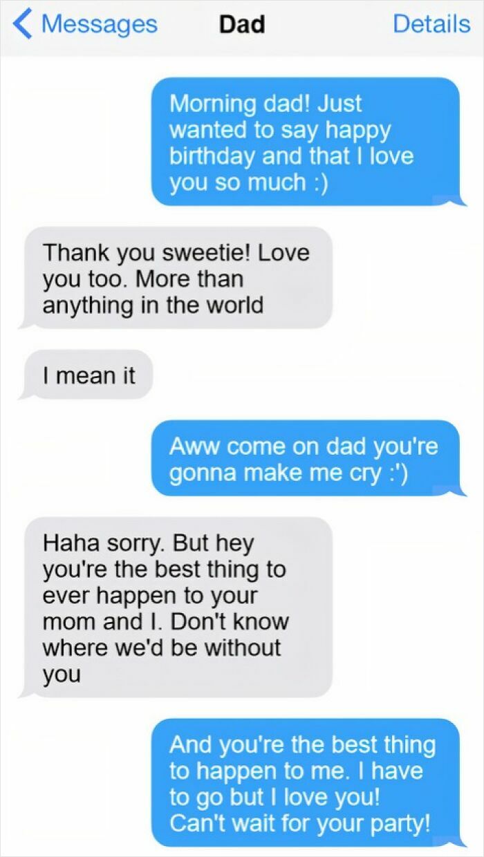 Funny Text Exchange With My Adoptive Dad on His Birthday