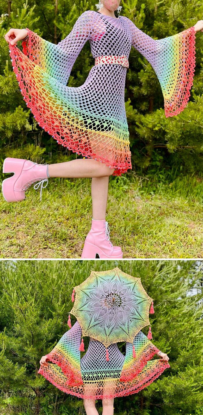 The Dress That Got Me Banned From R/Crochet On Pride Day (Bold Move!)