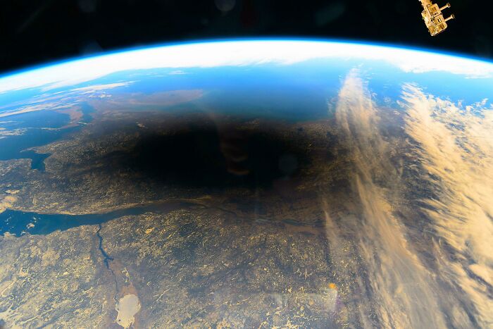 Moon’s Shadow From Space During The 2024 Eclipse—Nature’s Own Magic Trick