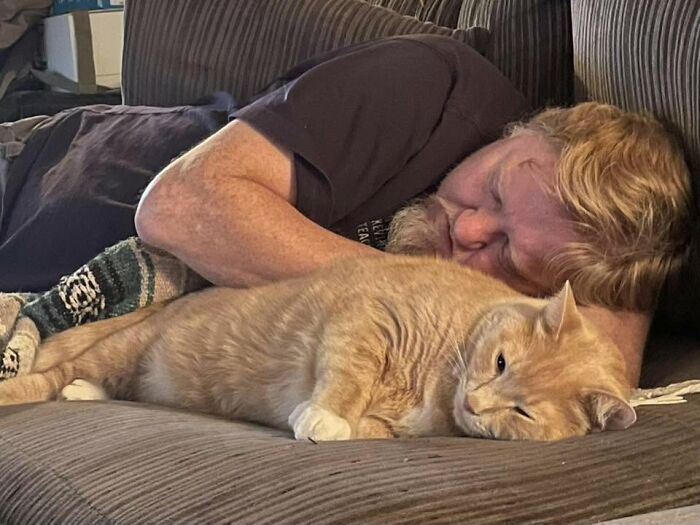 Kevin and His Cat Worm—Basically Soulmates