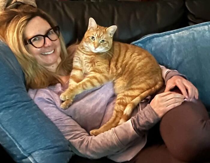 Tango and Mommy with Their Paws Crossed—Matching Vibes
