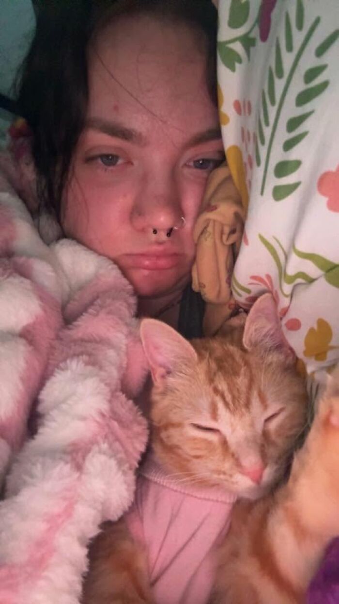 Me and My Girl Squash—All Snuggled Up for Bed