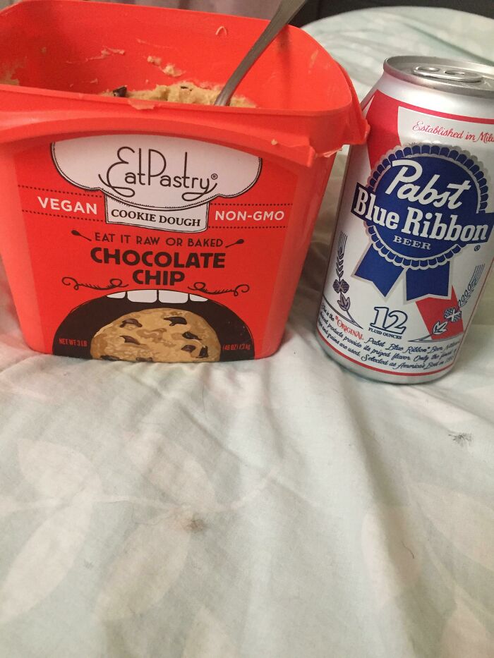Mom Asked For Vegan Snacks, Brought Home 3 Pounds Of Cookie Dough. Priorities!