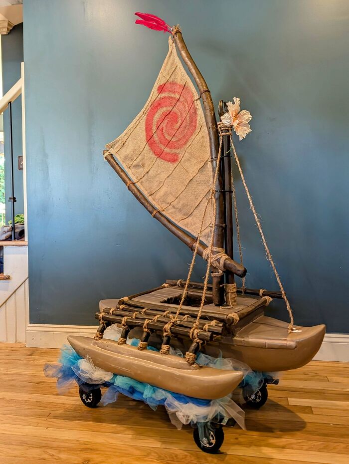 Built a Moana-Themed Push-Car Boat for My Toddler — My Wildest Project Yet!