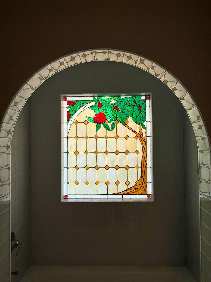 We Crafted a Stained Glass Window for Our Bathroom and It’s Stunning!