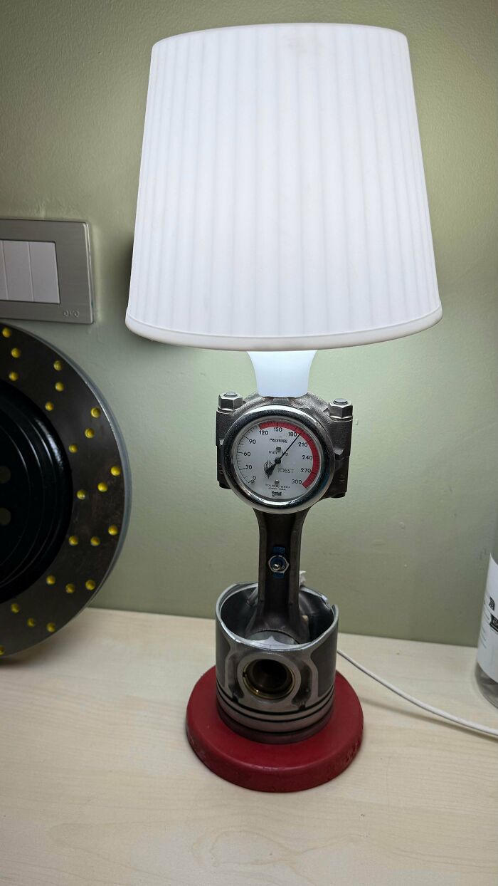 I Made a Table Lamp Out of a Piston — Because Why Not?