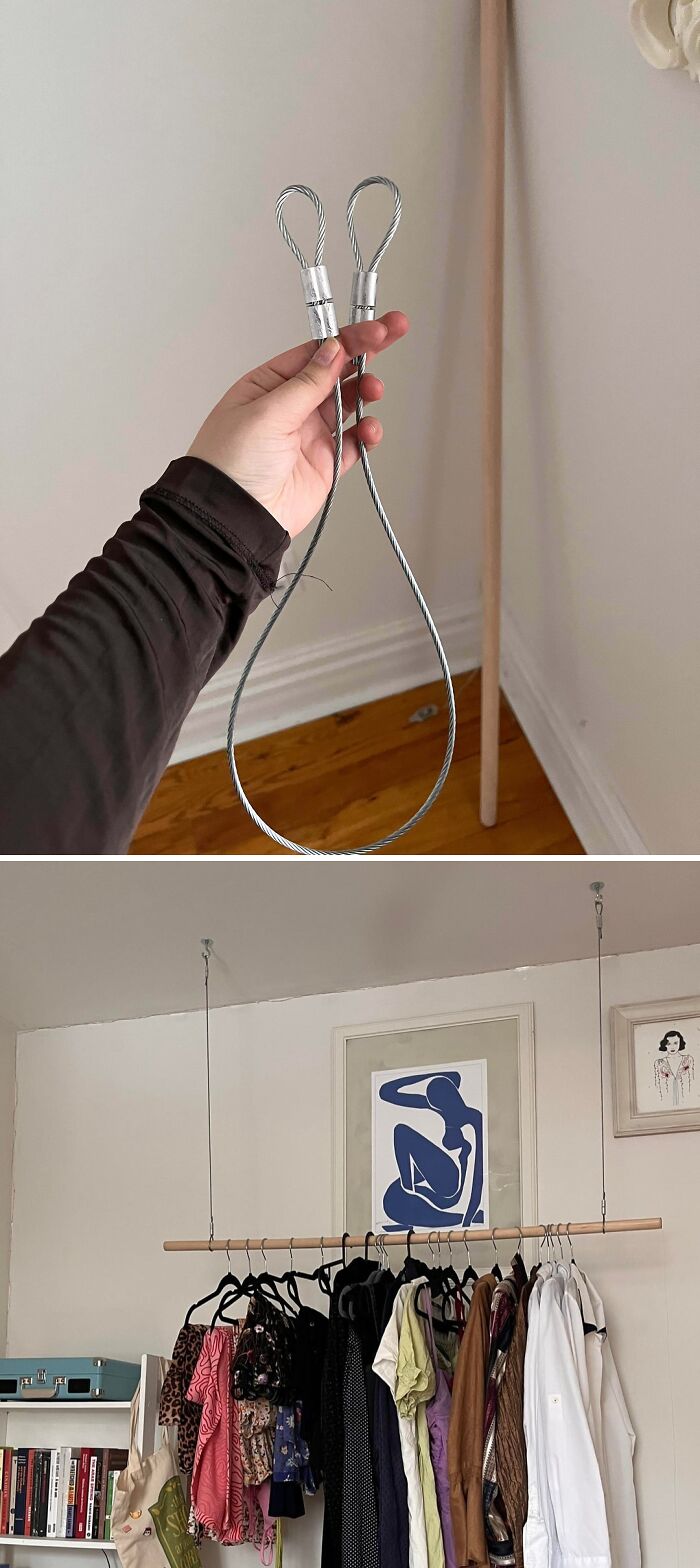 DIY Hanging Clothing Rack That’s Stylish and Space-Saving