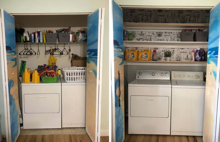Laundry Closet Before and After — New Floors Changed Everything!