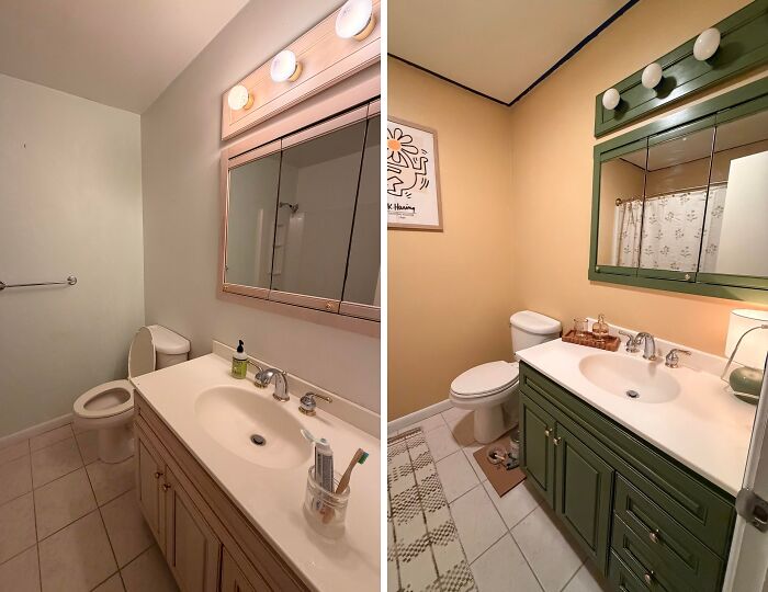 Before and After DIY Bathroom — You Won’t Believe the Glow Up