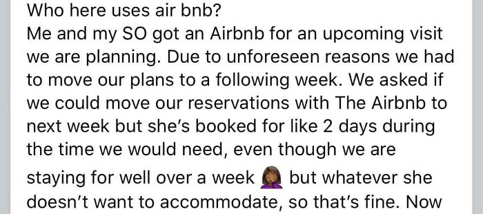 Customer Wants Airbnb Host to Cancel Other Reservations Because They Changed Plans