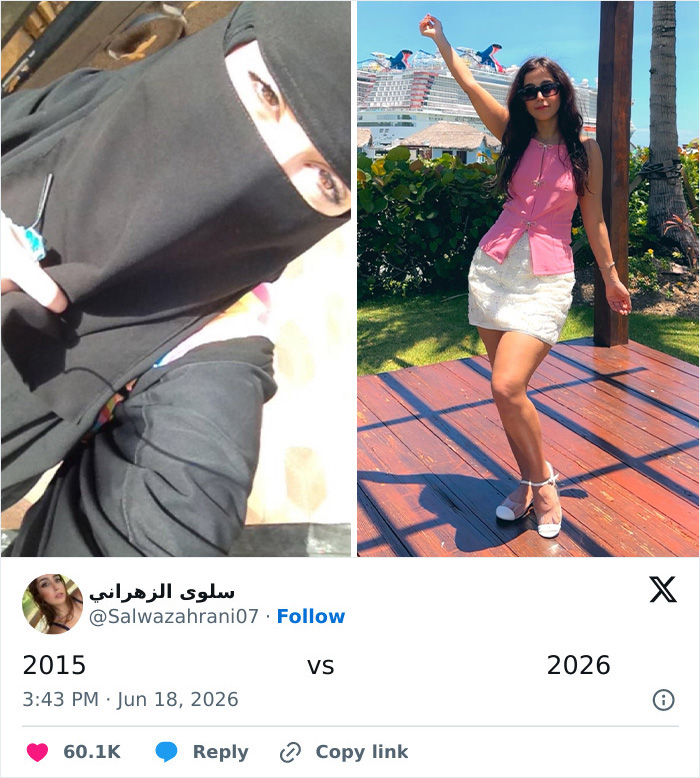 15 Side-by-Side Pics That Show How Ladies Said Goodbye to Their Hijabs