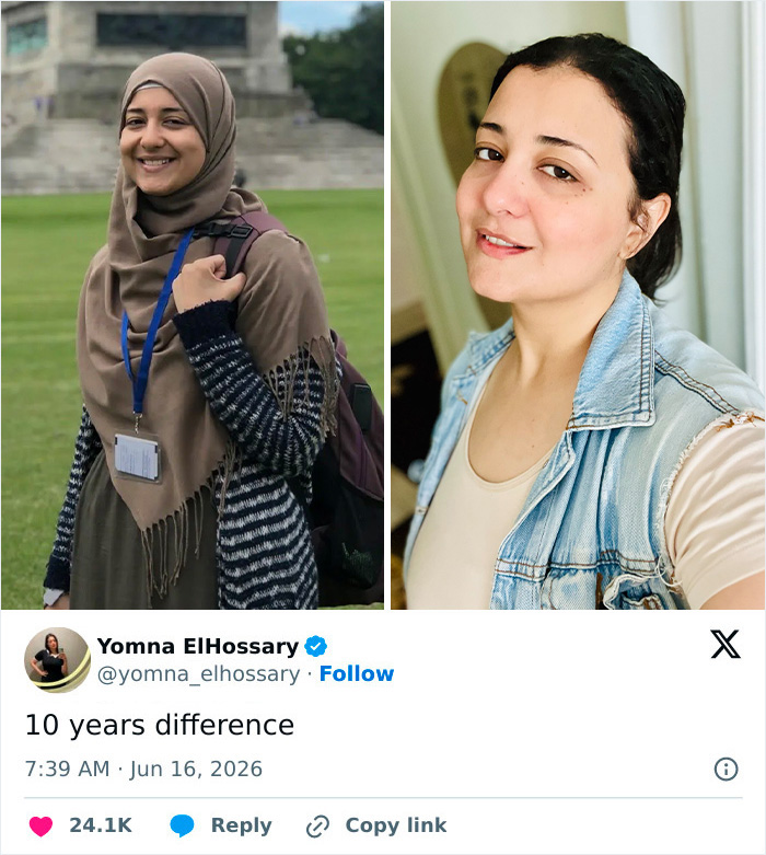 15 Side-by-Side Pics That Show How Ladies Said Goodbye to Their Hijabs