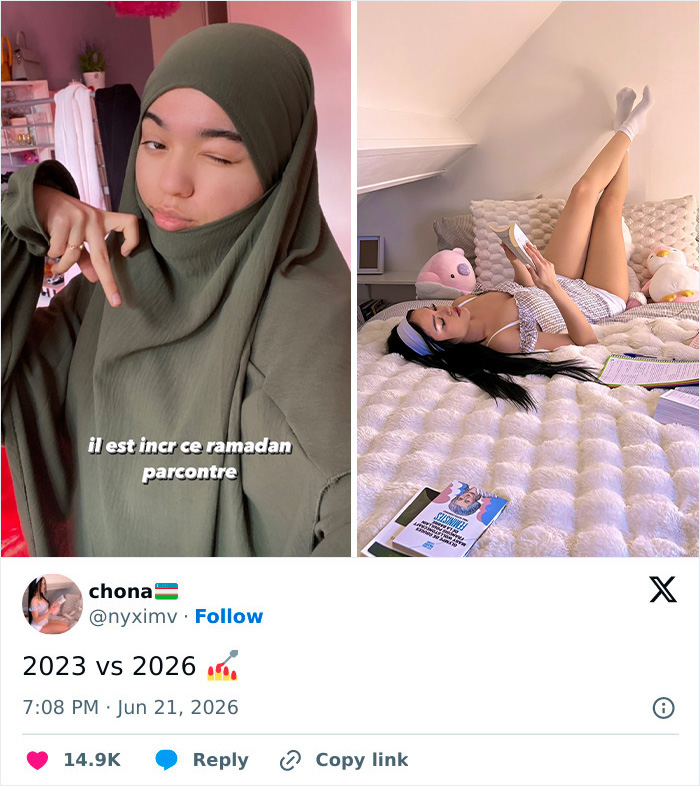 15 Side-by-Side Pics That Show How Ladies Said Goodbye to Their Hijabs